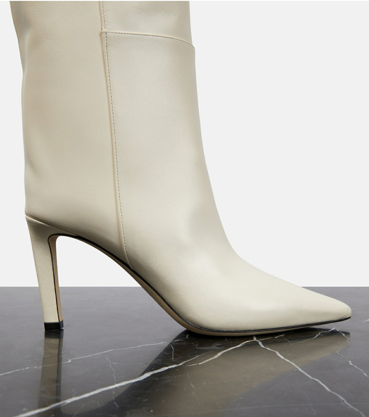 Knee-High Boots Smooth Leather