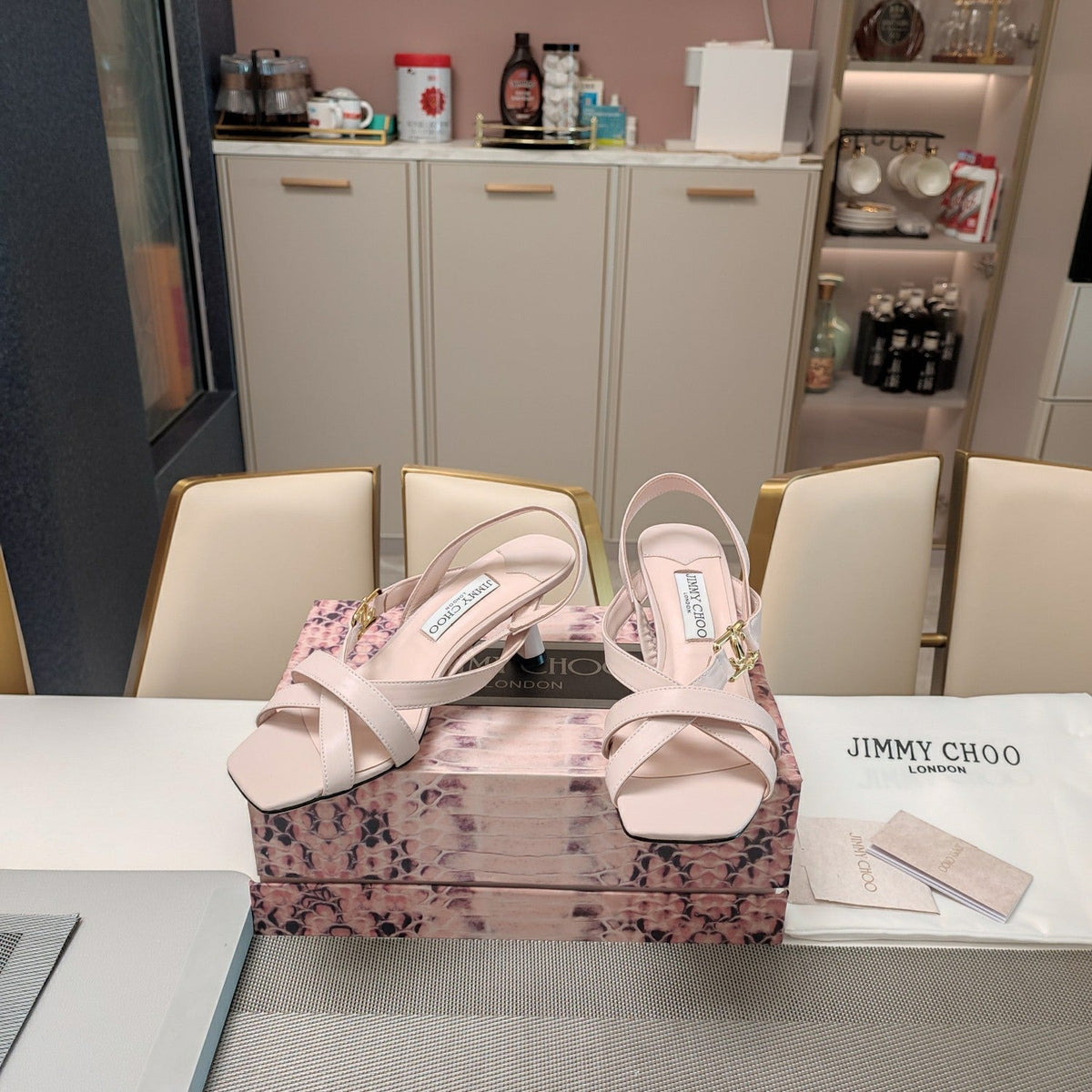 Jimmy 25 Jess Sandals Pale Pink Leather 240098