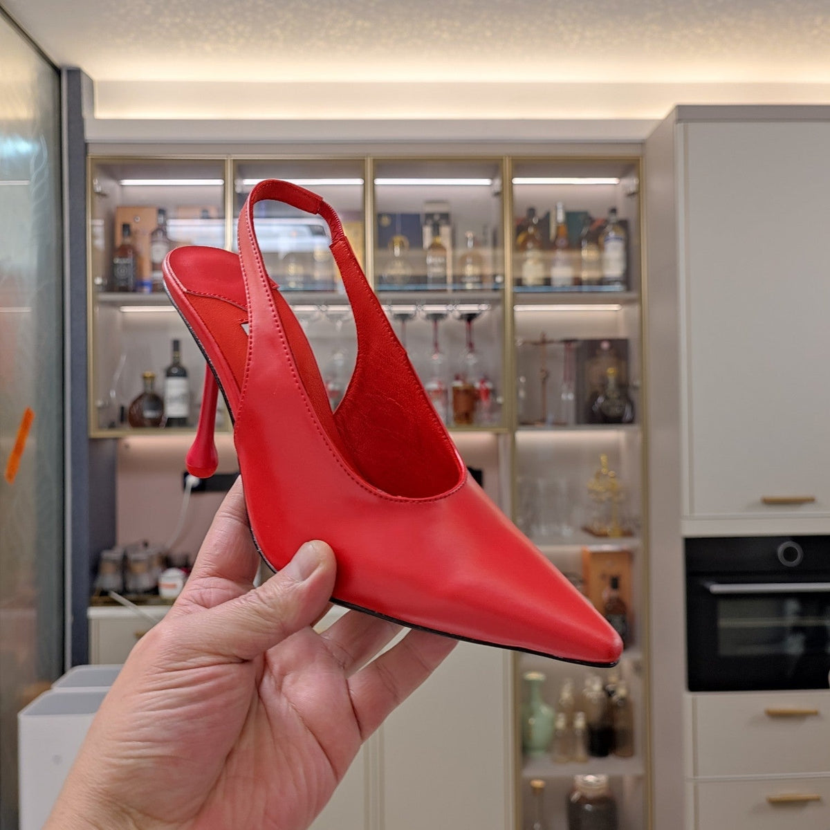 Jimmy 25 Slingback Pump Heels Red Nappa Leather 240026