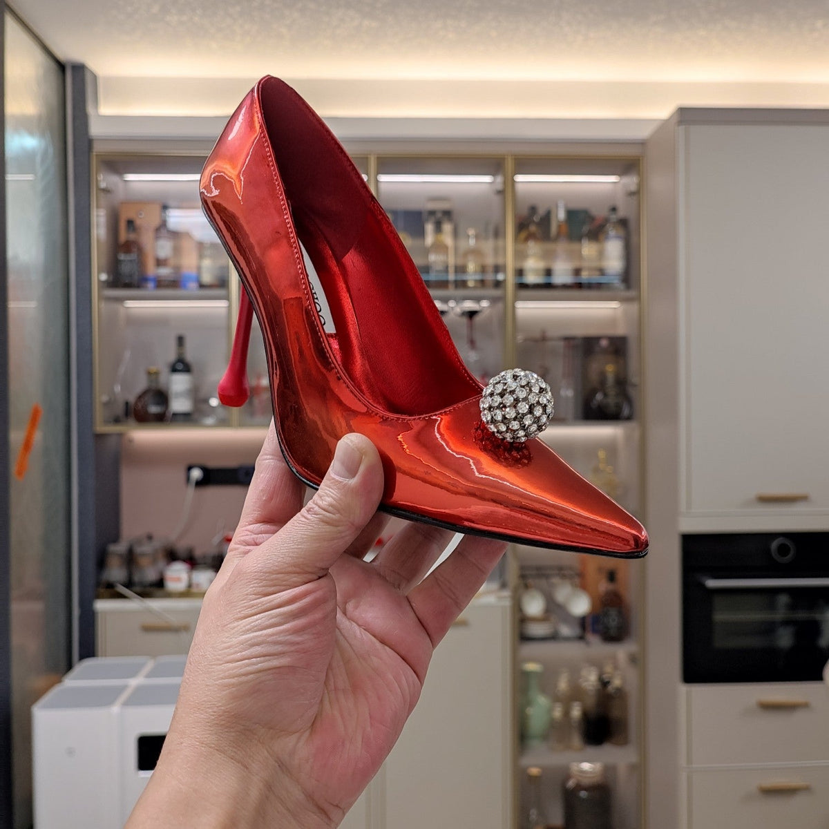 Jimmy 25 Orb Pump 100 Red Patent Leather 240044
