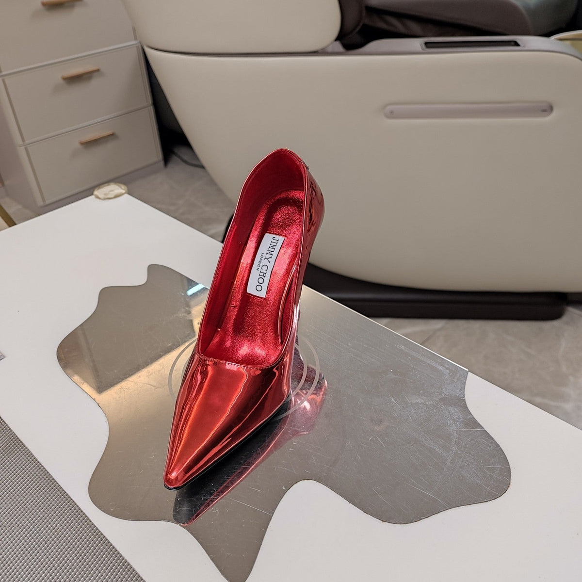 Jimmy 25 Love 100 Pump Red Patent Leather 240039