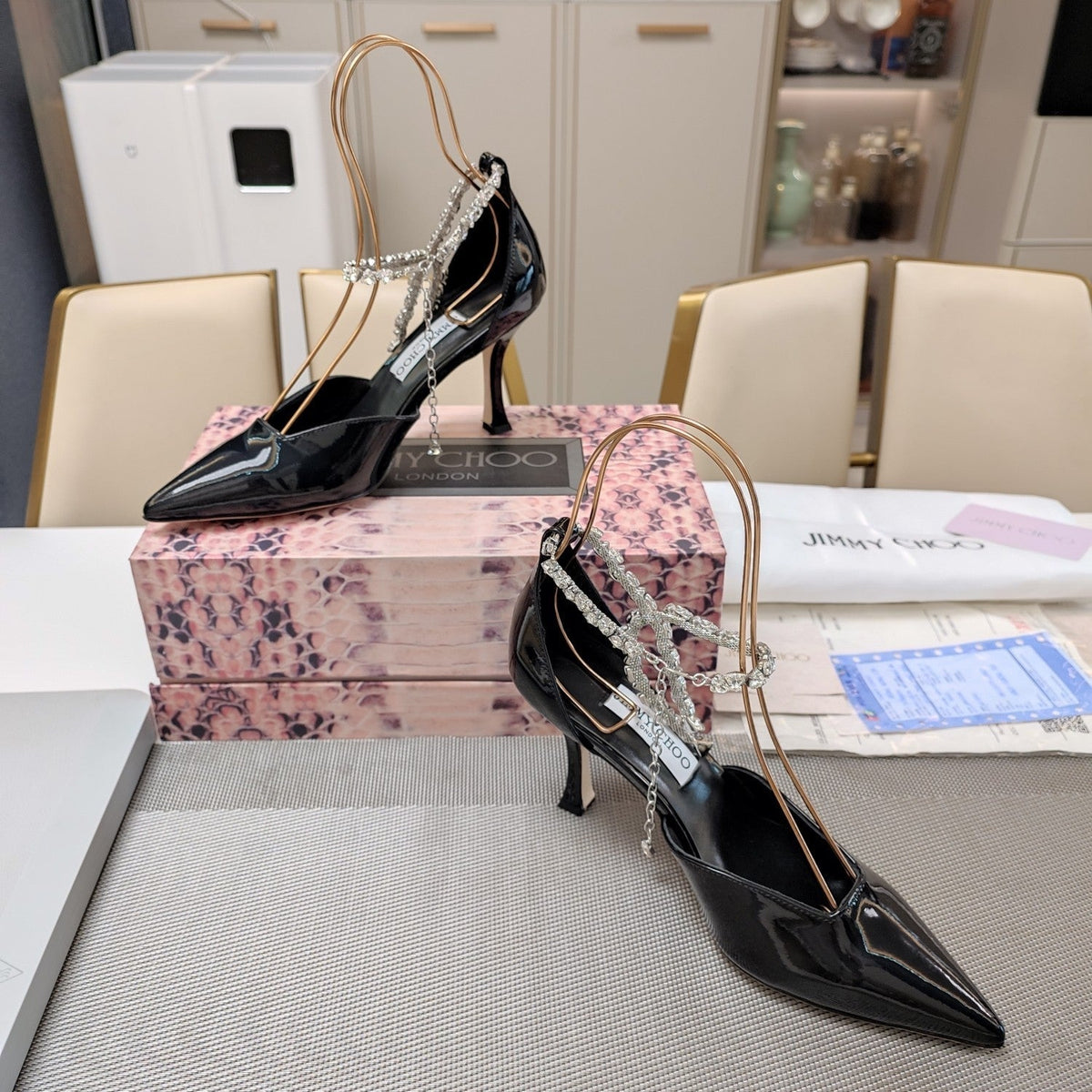 Jimmy 25 Stevie 80 Pumps Black Patent Leather 240028