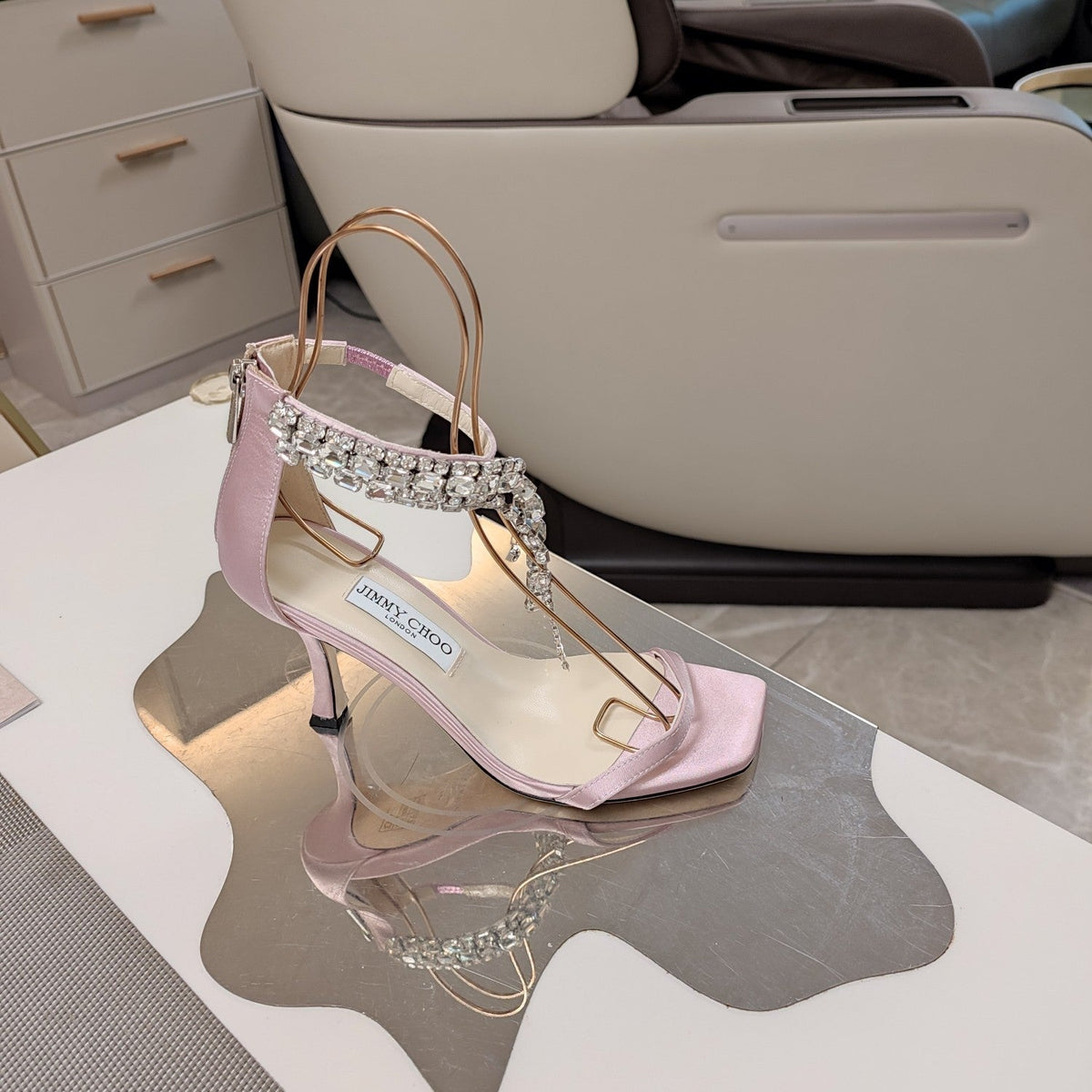 Jimmy 25 Verity Sandal 70 Lemonade Pink Silk 240035