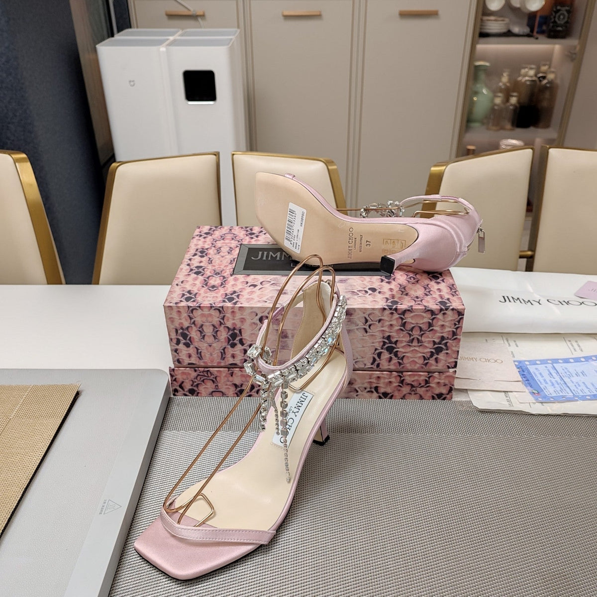 Jimmy 25 Verity Sandal 70 Lemonade Pink Silk 240035