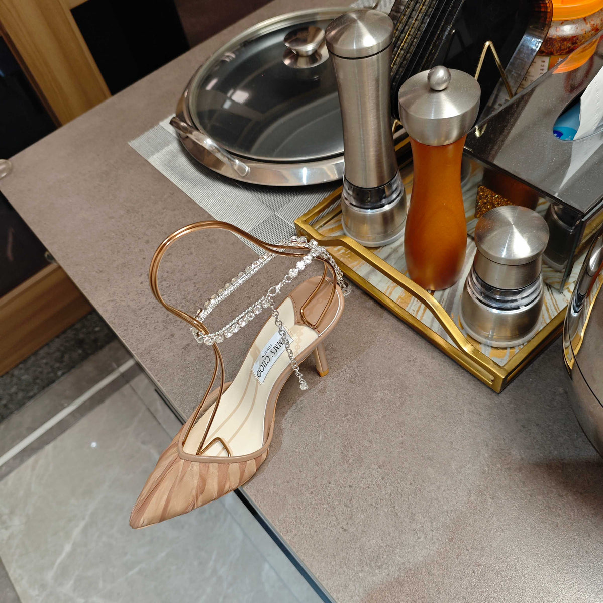 Jimmy 25 Seada 100 Pump Tan Brown Cowhide 240050
