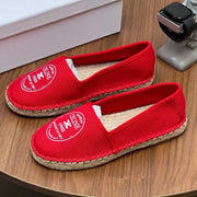 Celine 2026 Straw Fisherman Loafers Canvas 919528
