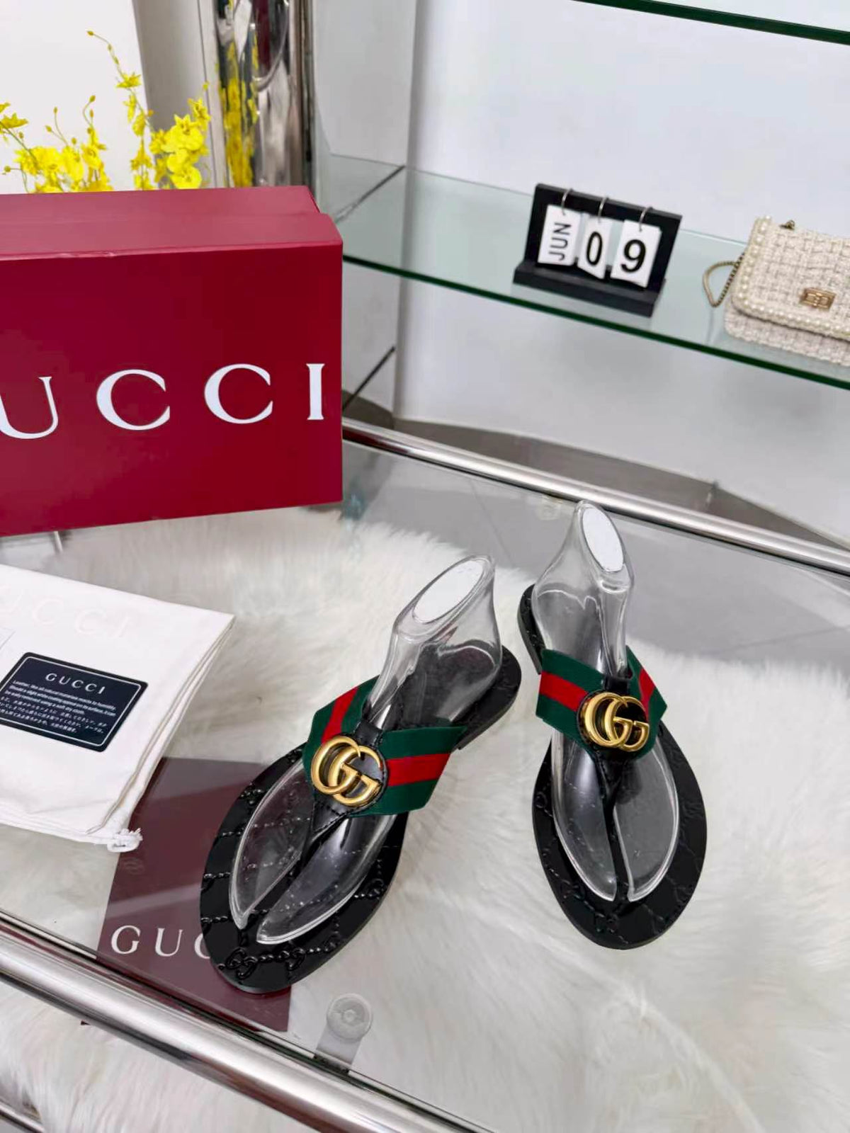 Gucci 2026 Riviera Thong Sandals Canvas 936954