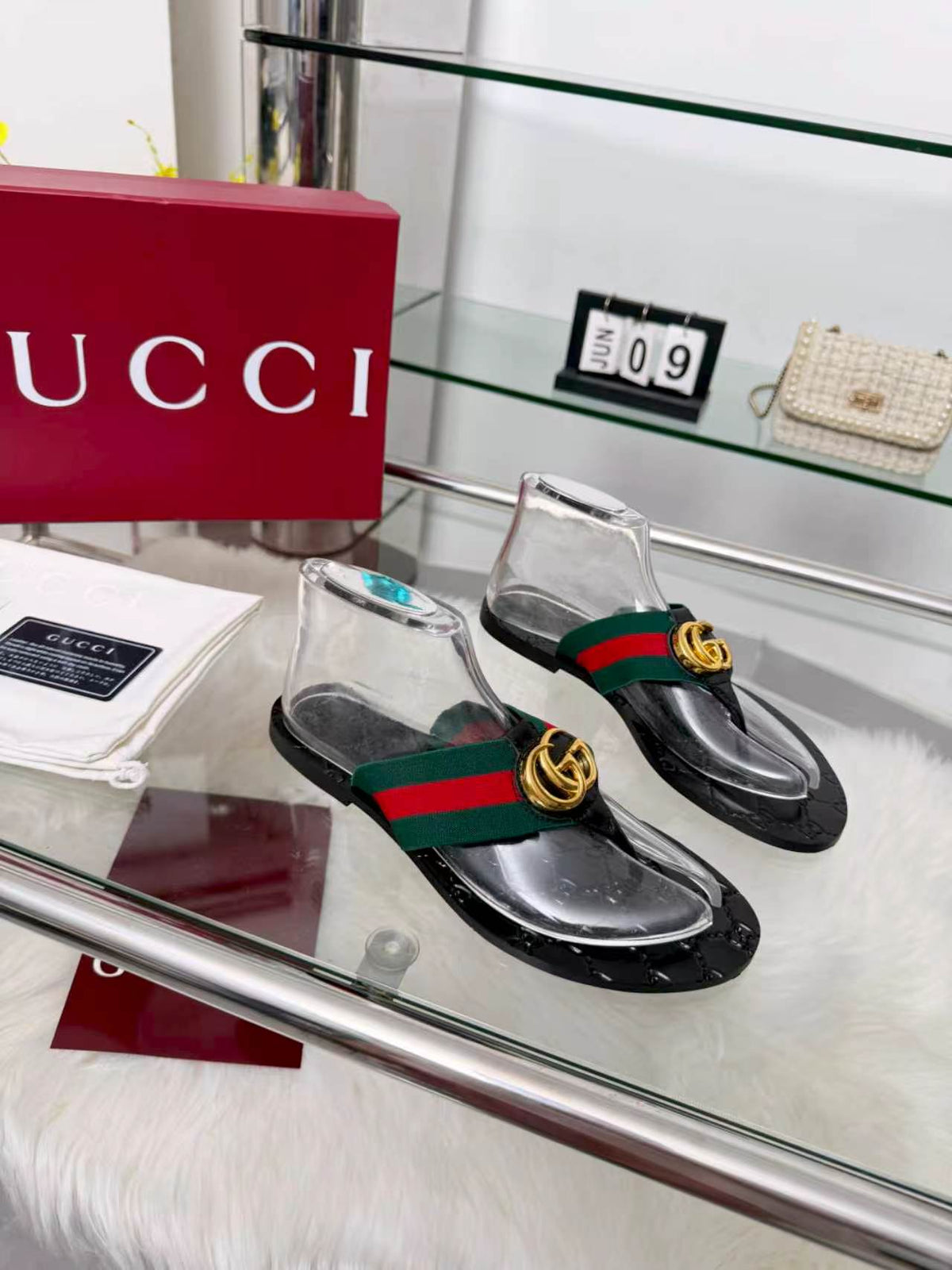 Gucci 2026 Riviera Thong Sandals Canvas 936954
