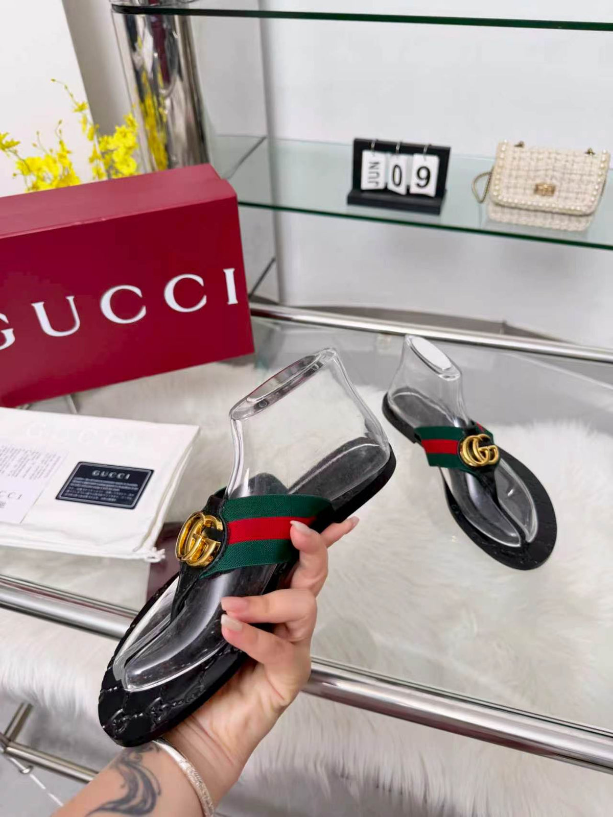 Gucci 2026 Riviera Thong Sandals Canvas 936954