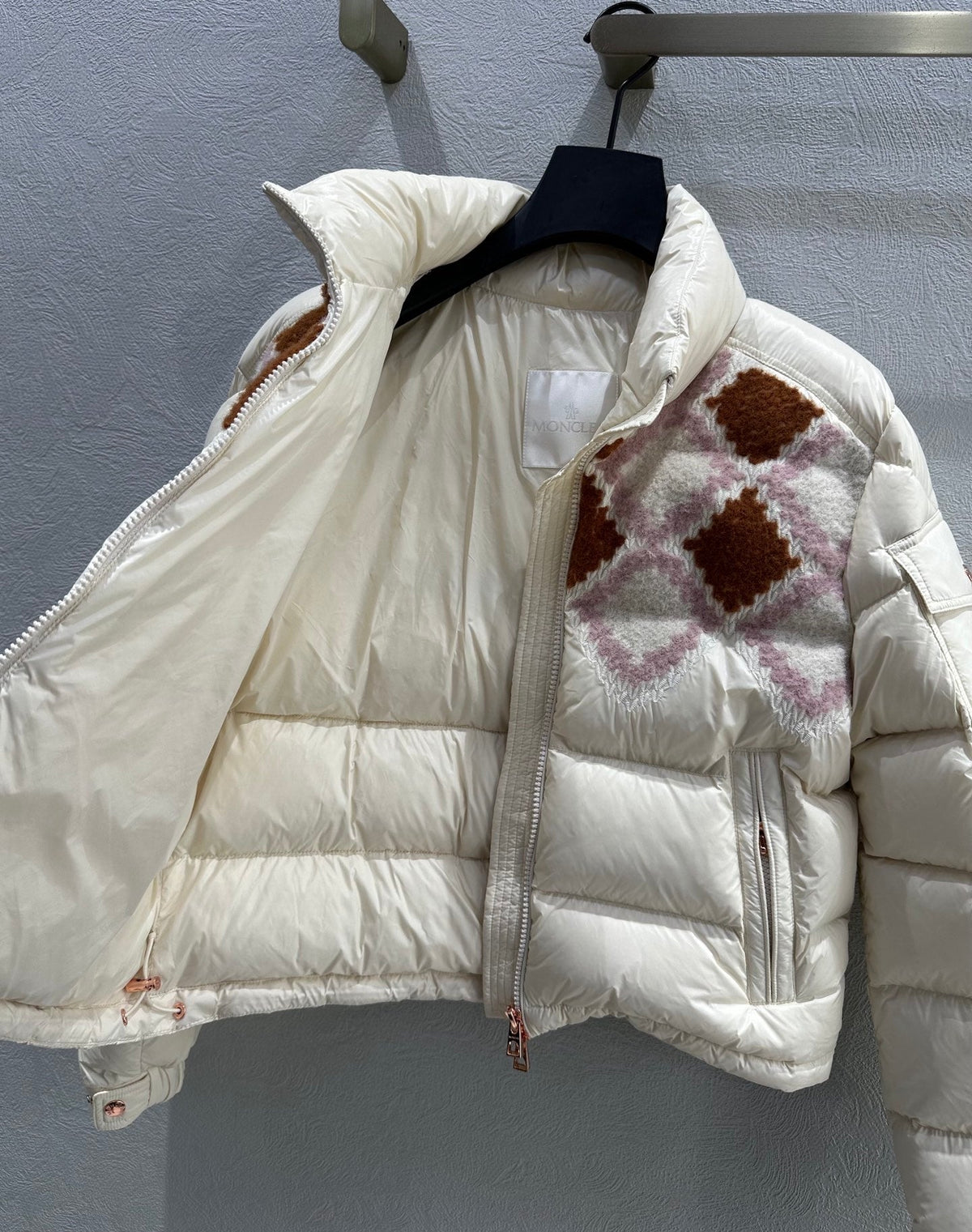 MC 2025 Megara Embroidered Down Jacket Cream Polyamide