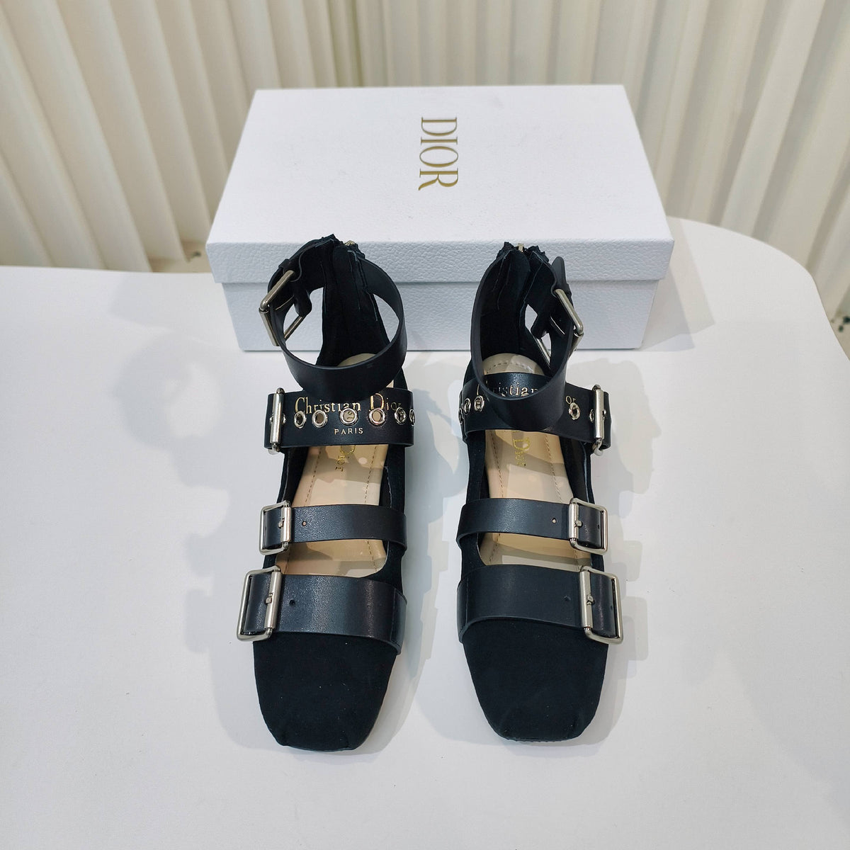 CD 25 Mary Jane Flat Calfskin and Suede 237989