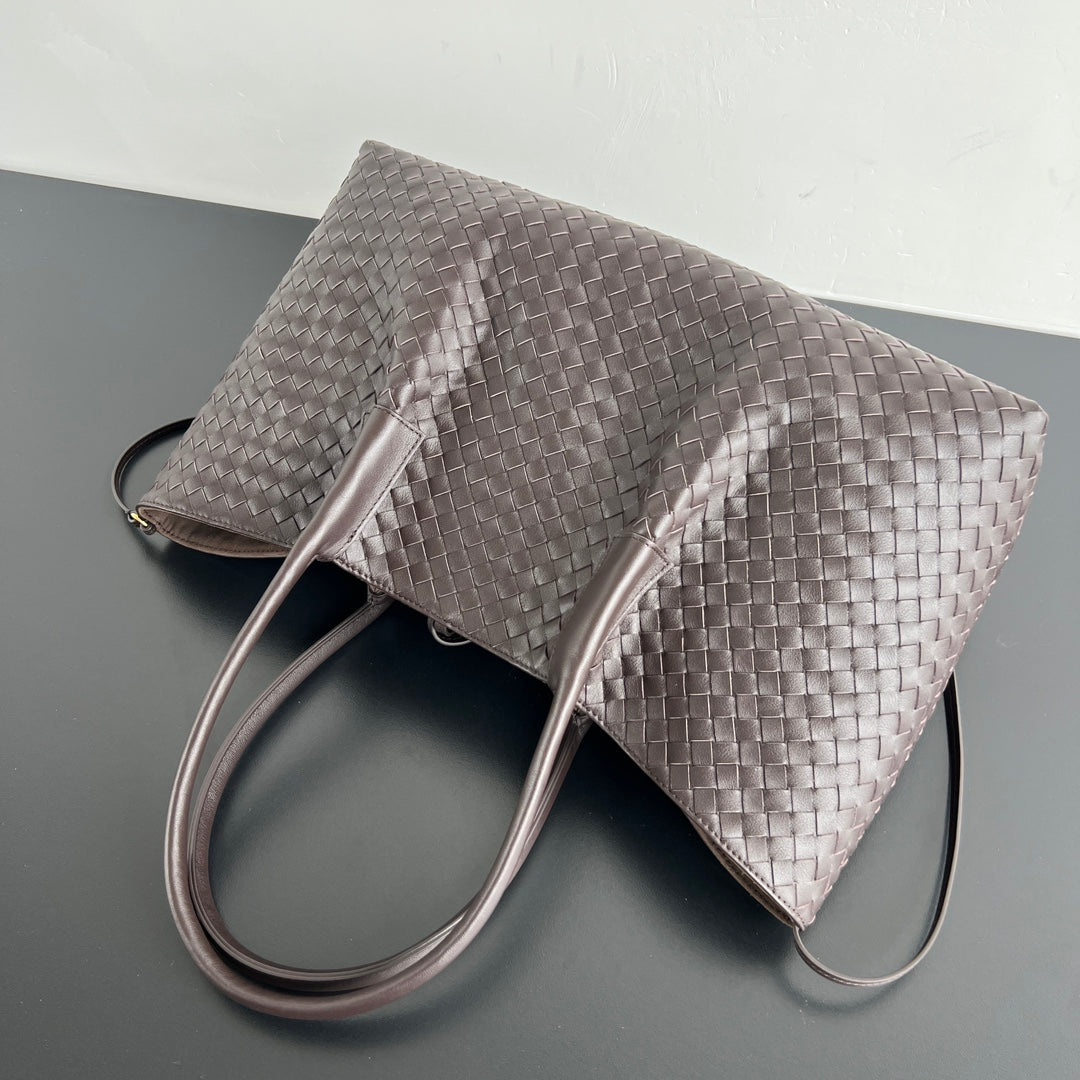 BV Pinacoteca Bag Chocolate Leather Suede 533263
