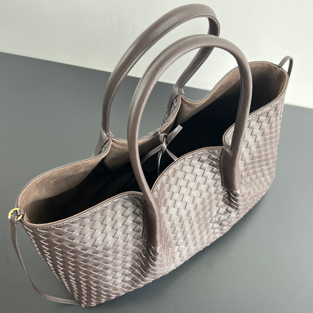 BV Pinacoteca Bag Chocolate Leather Suede 533263