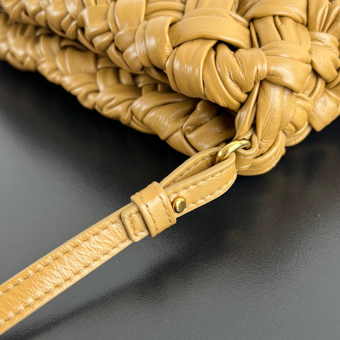 BV Kalimero Cha Cha 28.5cm Bag Yellow Cowhide 539833