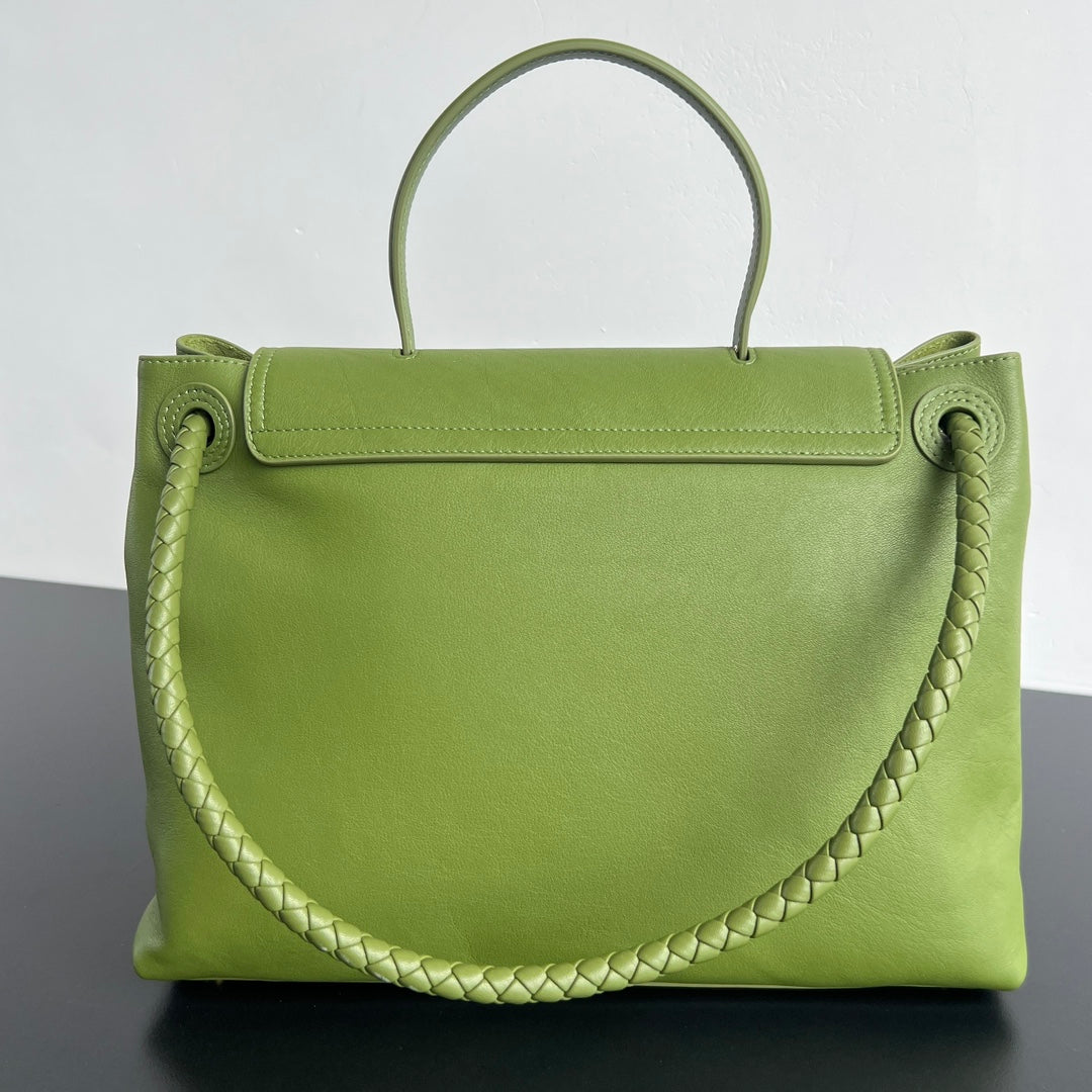 BV Ciao Ciao 34cm bag Green Silky cowhide 545166