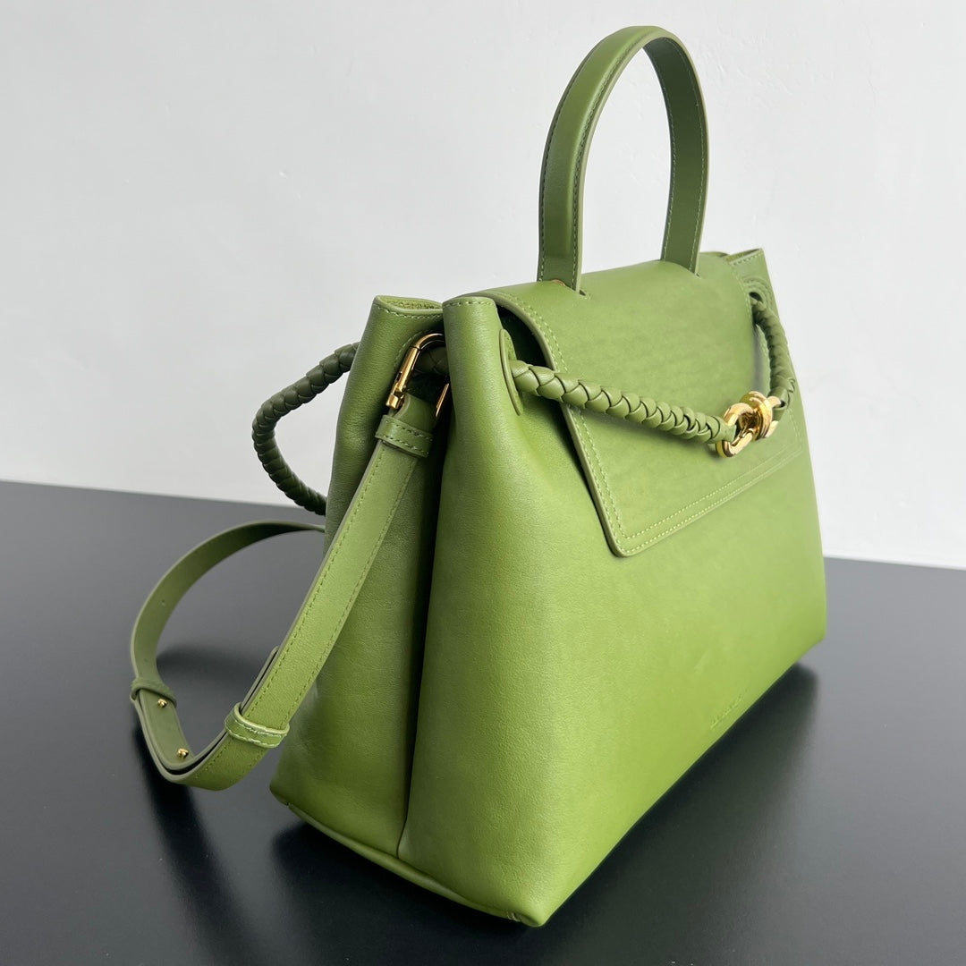 BV Ciao Ciao 34cm bag Green Silky cowhide 545166