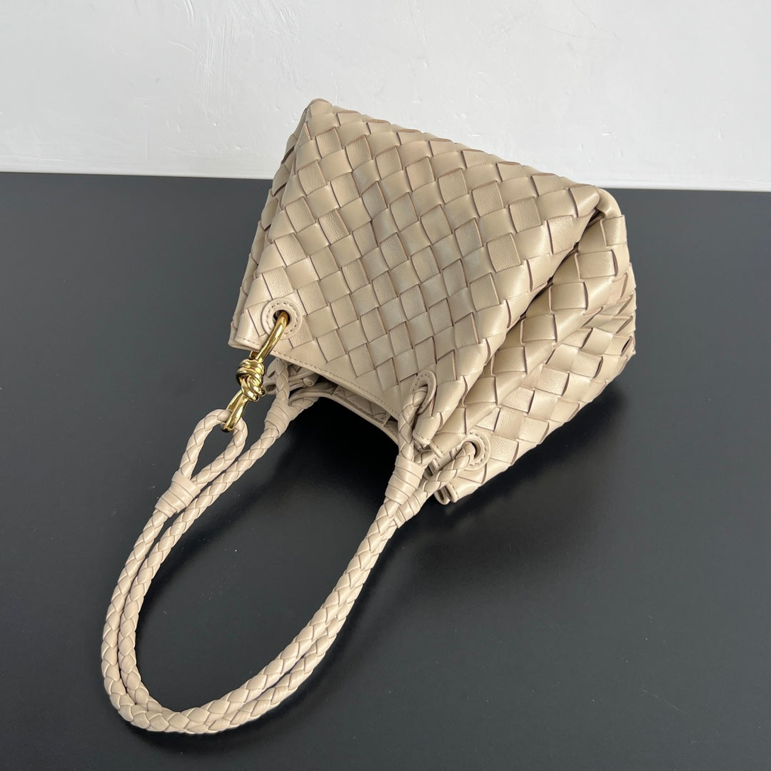 BV Parachute Intrecciato Shoulder Bag Beige Cowhide 545169