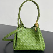 BV Parachute Intrecciato Shoulder Bag Green Cowhide 545172
