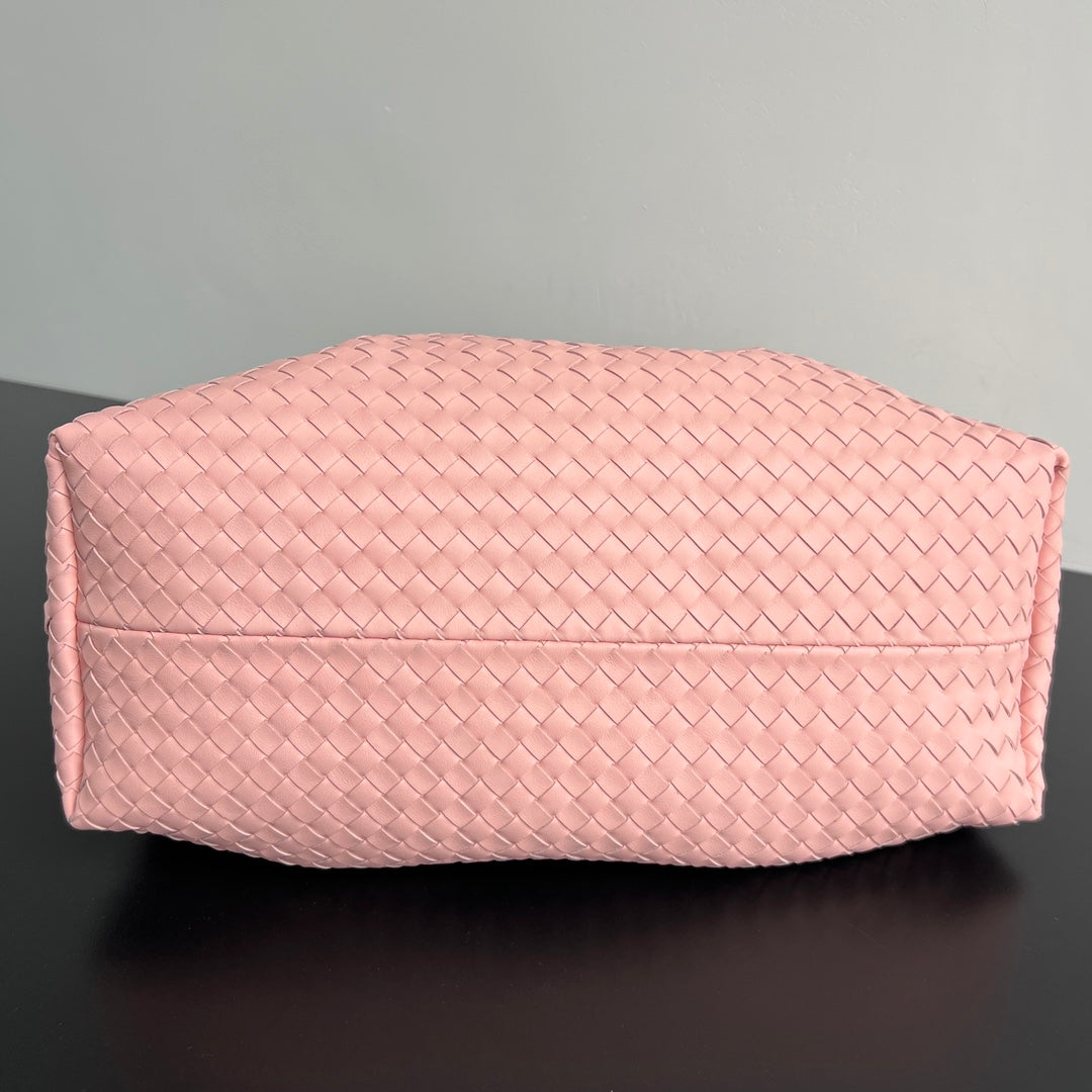 BV Pinacoteca 43cm Bag Pink Leather Suede 545174