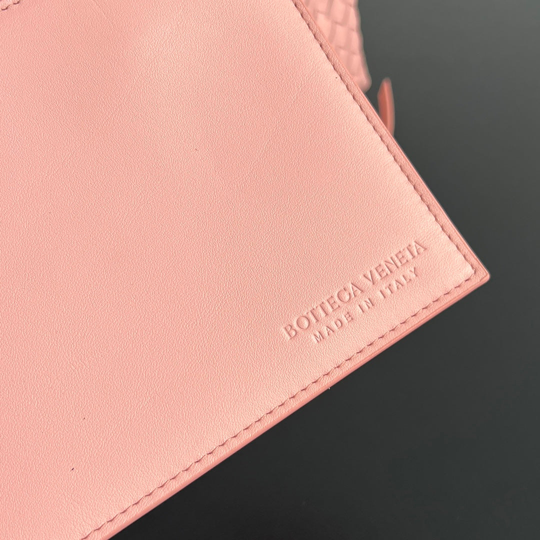 BV Pinacoteca 43cm Bag Pink Leather Suede 545174