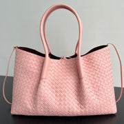 BV Pinacoteca 43cm Bag Pink Leather Suede 545174