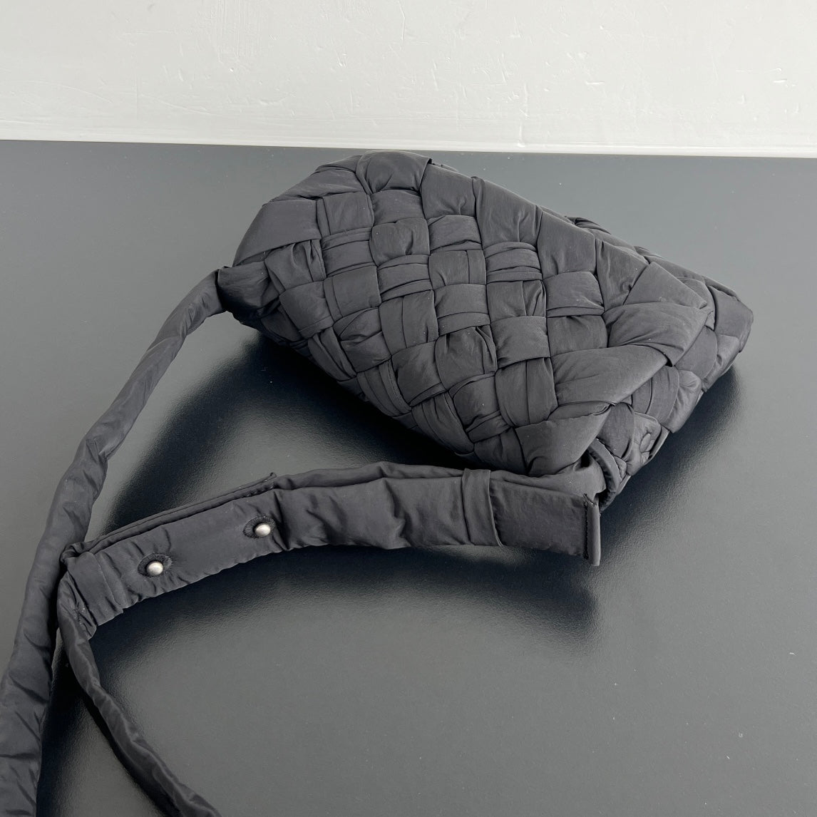 BV  Rumple 21cm Black Nylon Bag 545177