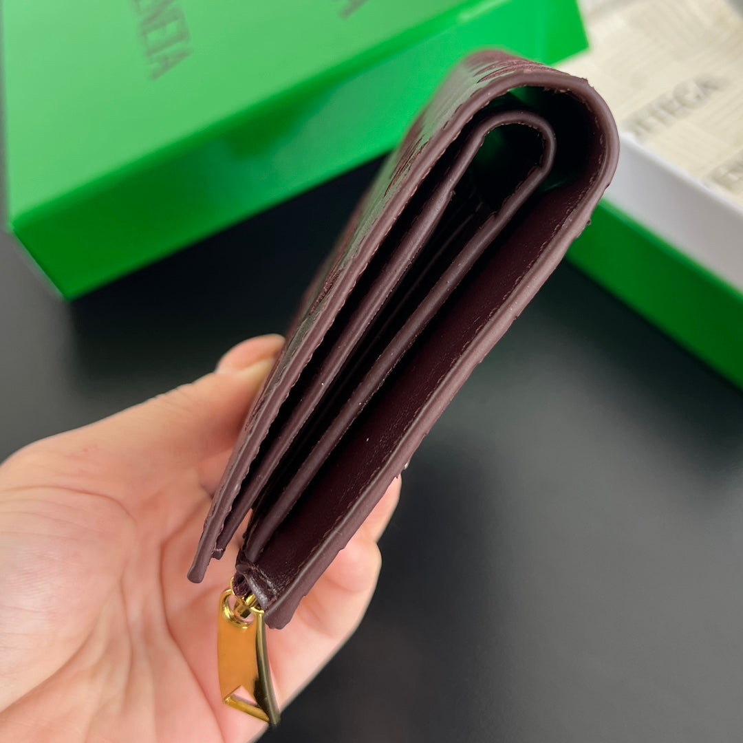 BV Wallet 14.5cm Burgundy Sheepskin 545200