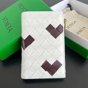 BV Wallet 14.5cm White Burgundy Sheepskin 545202