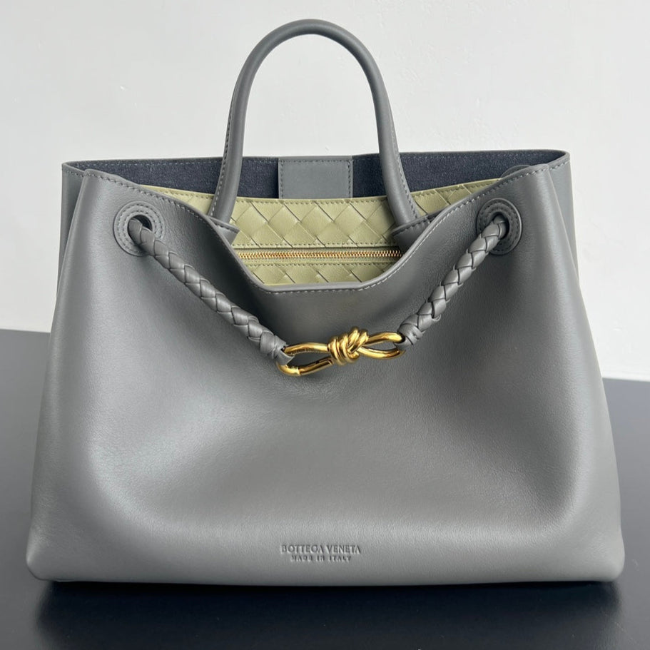 BV Andiamo 32cm Bag Gray Calfskin 545206