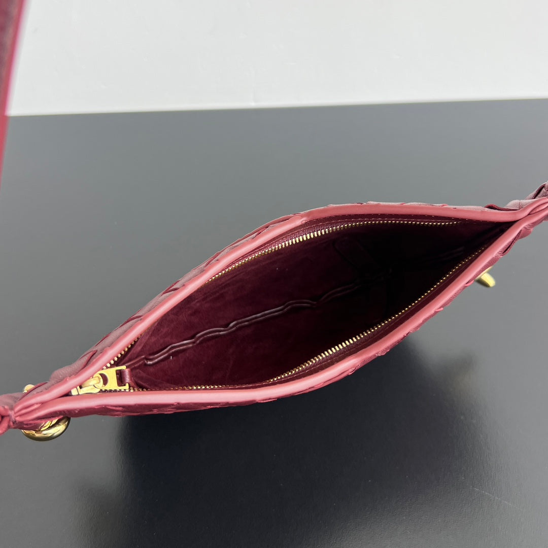 BV Mini Solstice 28cm Bag Burgundy Lambskin 545208