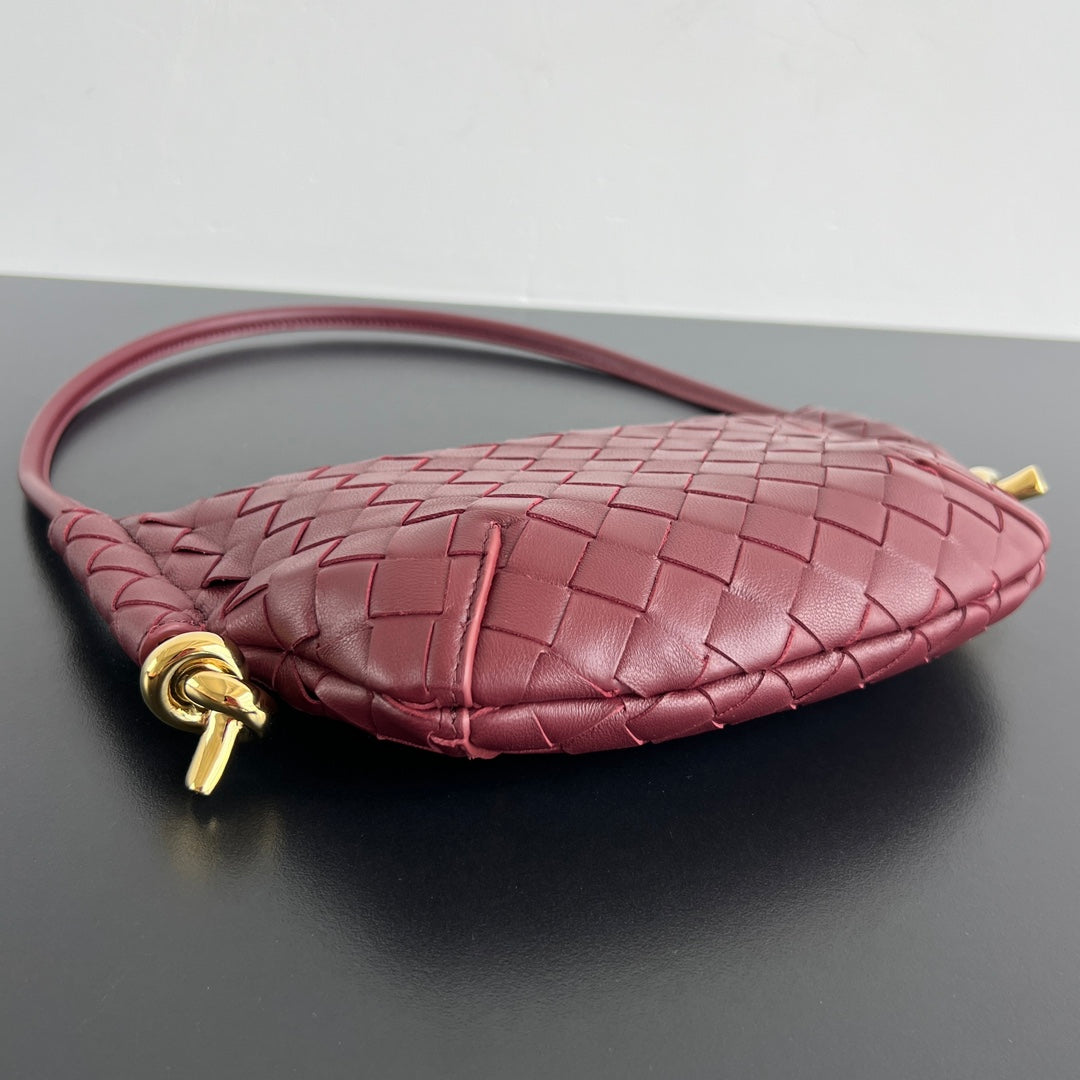 BV Mini Solstice 28cm Bag Burgundy Lambskin 545208