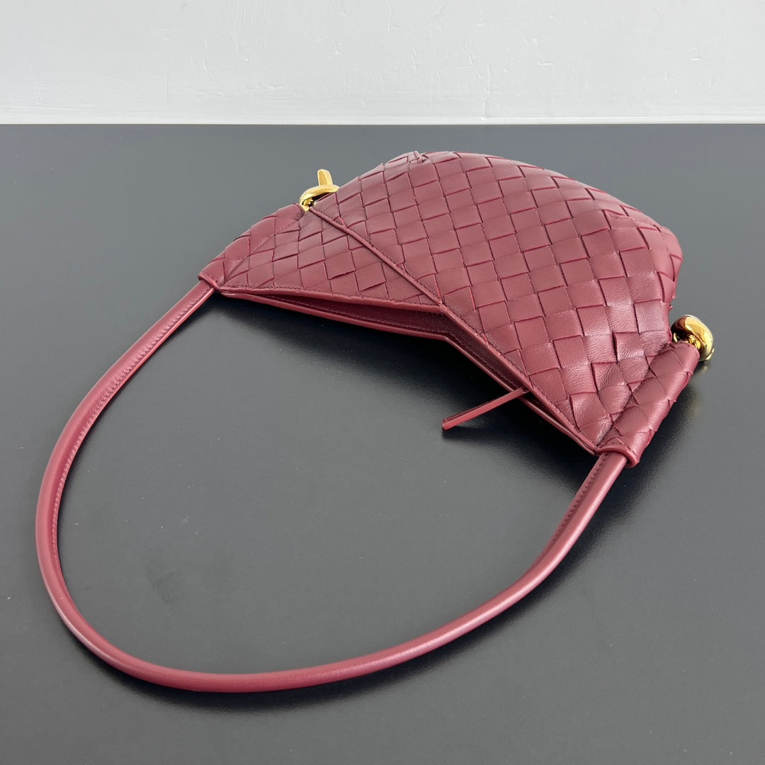 BV Mini Solstice 28cm Bag Burgundy Lambskin 545208