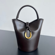 BV Liberta Bucket Chocolate Smooth Calfskin Suede 545226