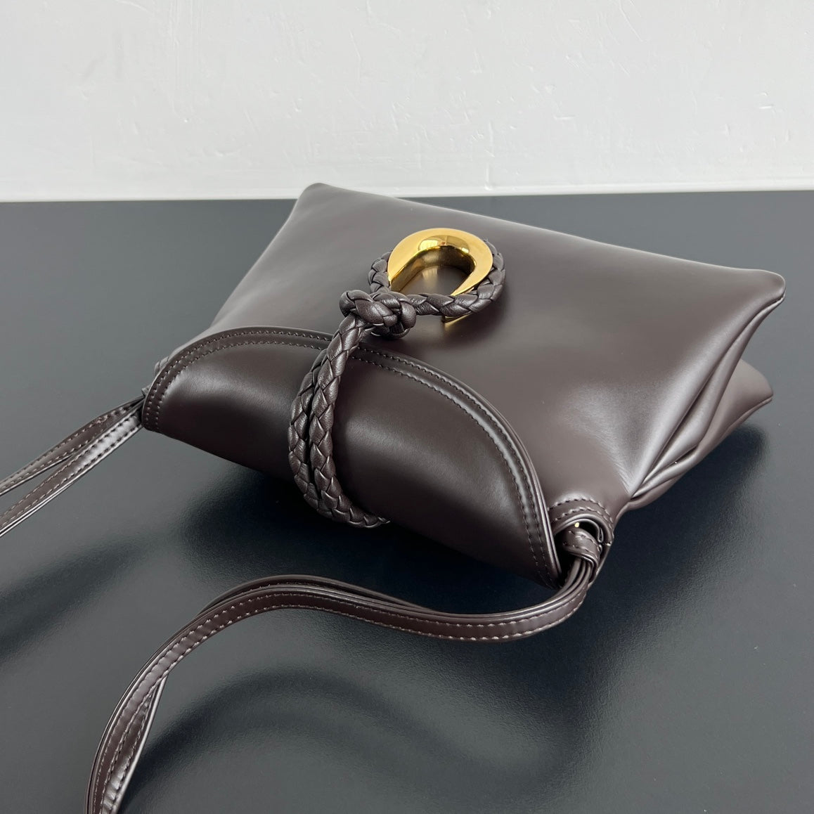 BV Liberta 24cm Bag Chocolate Smooth Calfskin 559329