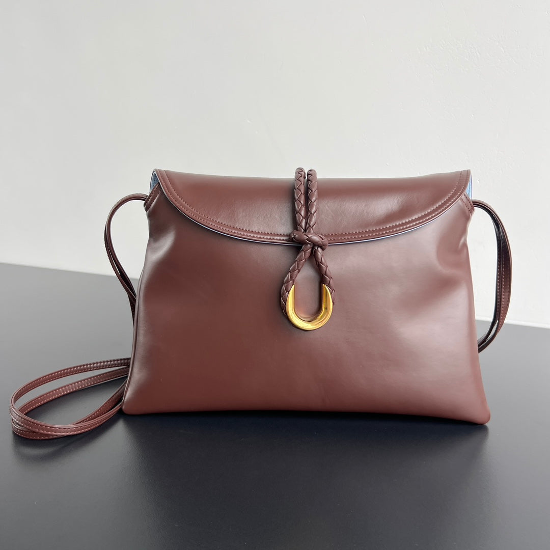 BV Liberta 35cm Bag Brown Blue Smooth Calfskin 559337