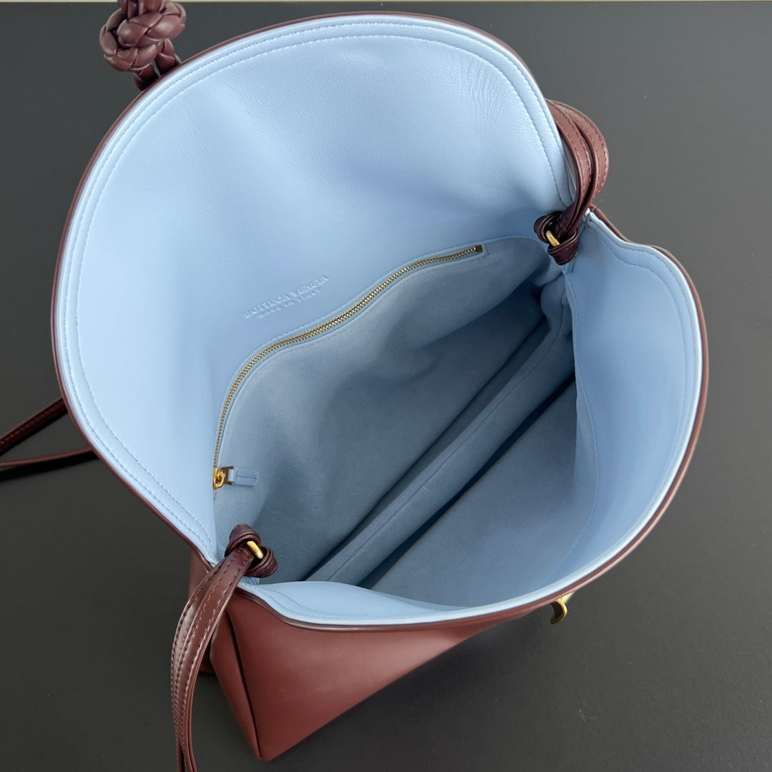 BV Liberta 35cm Bag Brown Blue Smooth Calfskin 559337