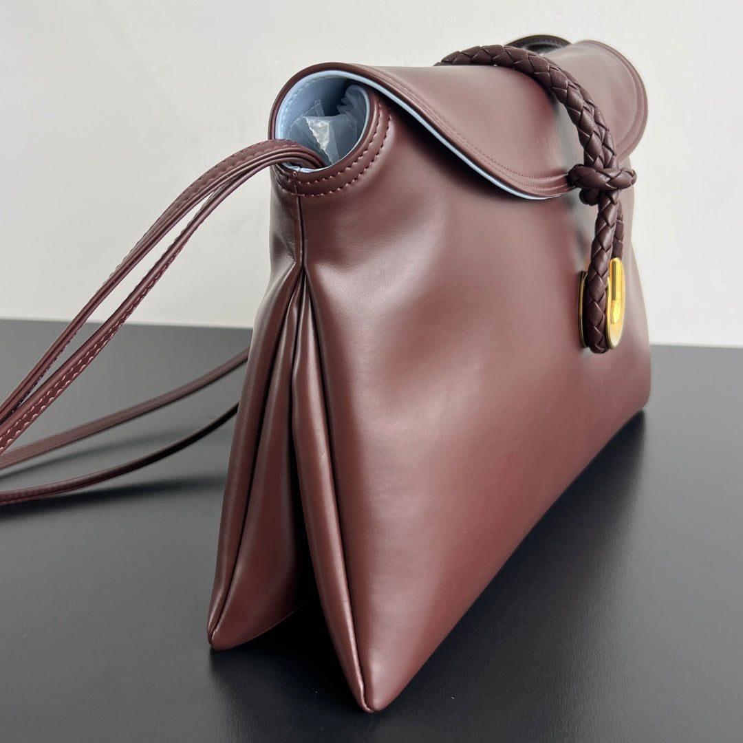 BV Liberta 35cm Bag Brown Blue Smooth Calfskin 559337