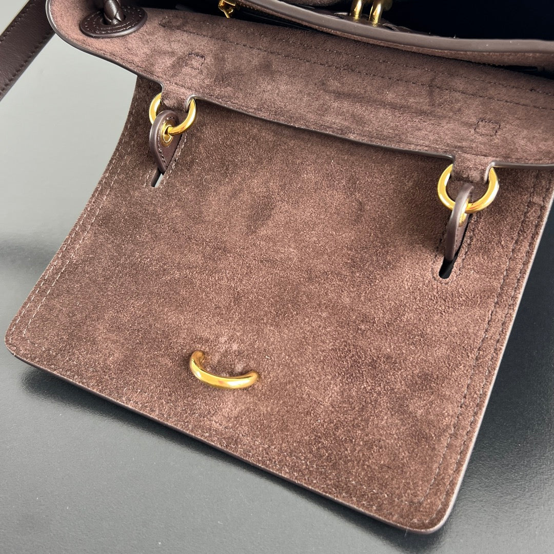 BV Ciao Ciao 26cm Bag Chocolate Silky Calfskin 559340