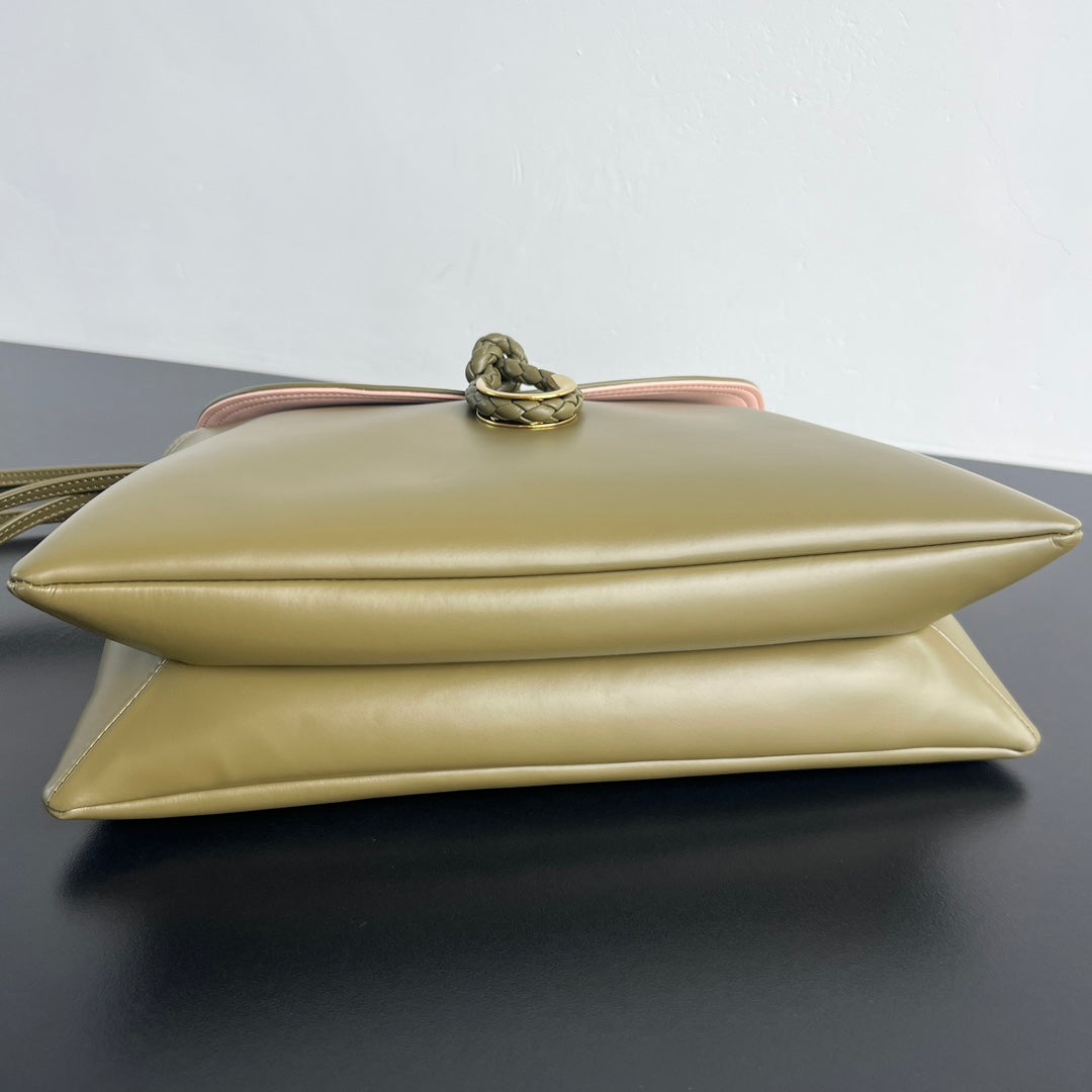 BV Liberta 35cm Bag Khaki Green Smooth Calfskin 563656