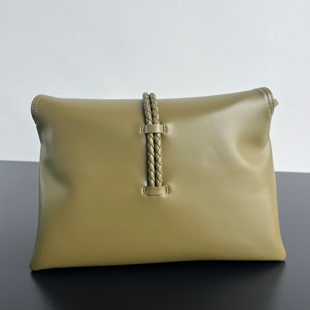 BV Liberta 35cm Bag Khaki Green Smooth Calfskin 563656