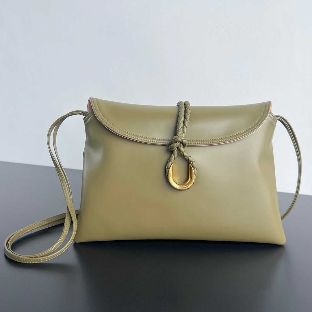 BV Liberta 35cm Bag Khaki Green Smooth Calfskin 563656
