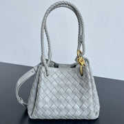 BV Intrecciato 24cm Bag Gray Leather 563666