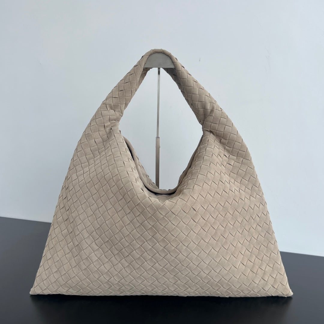 BV Hop 54cm Bag Light Gray Suede Cowhide 563682