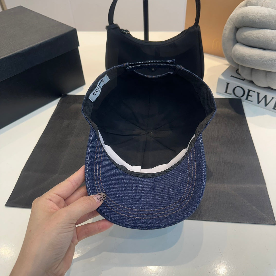 Celin Cap Blue Denim Fabric 210428
