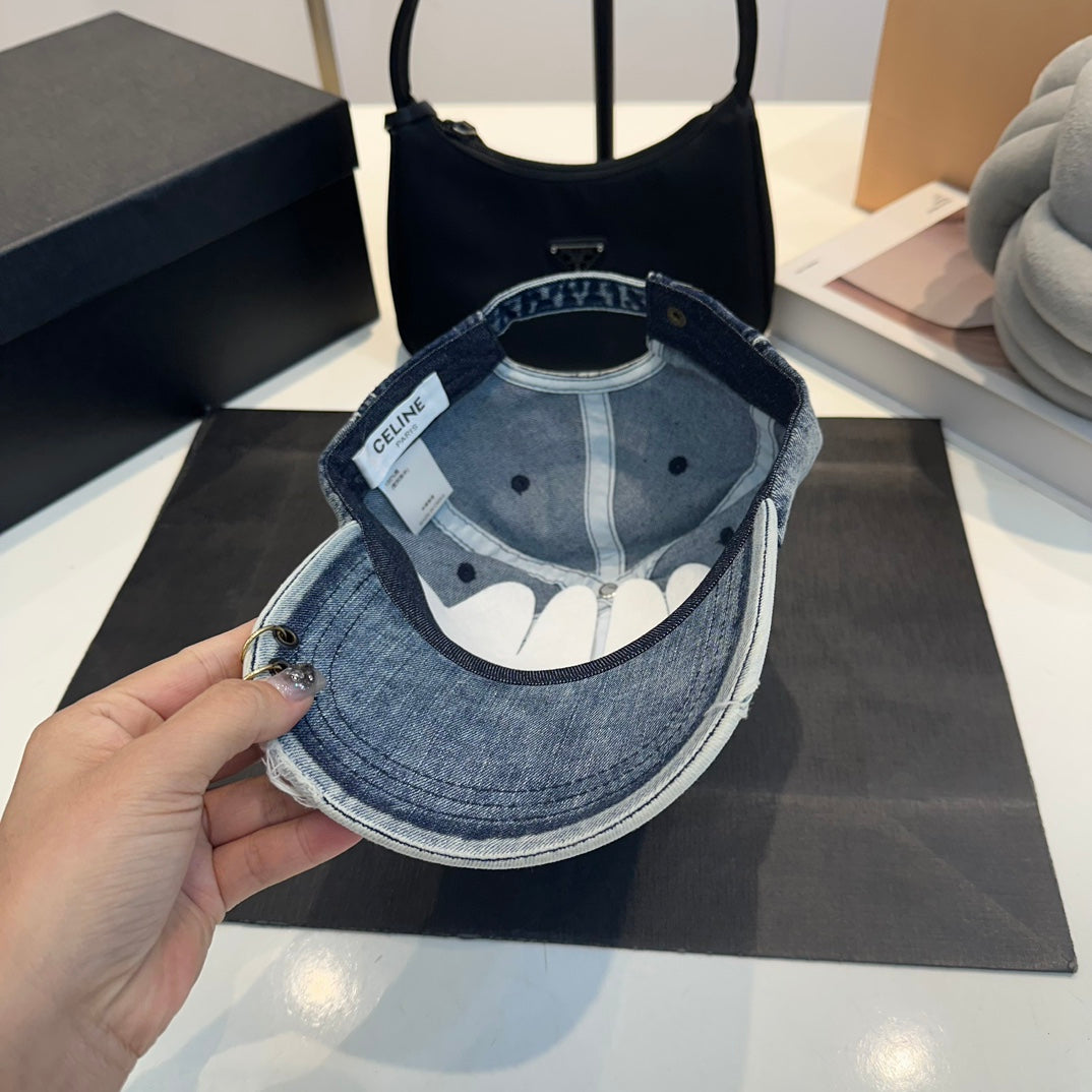 Celin Cap Smoke Could Blue Denim Fabric 210308