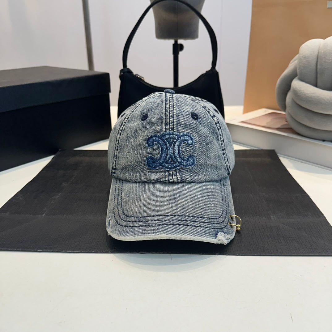 Celin Cap Smoke Could Blue Denim Fabric 210308