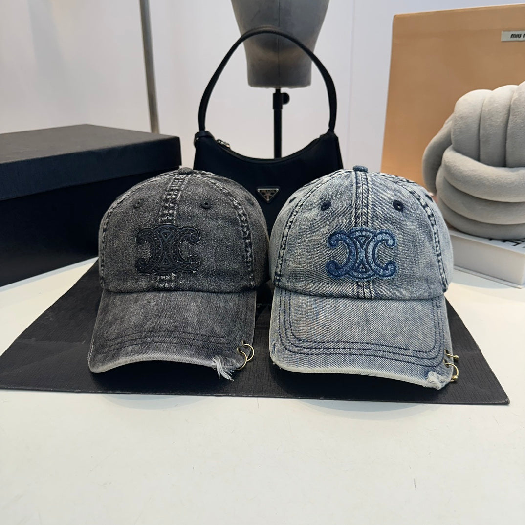 Celin Cap Smoke Could Blue Denim Fabric 210308