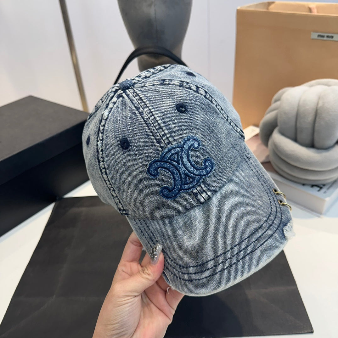 Celin Cap Smoke Could Blue Denim Fabric 210308