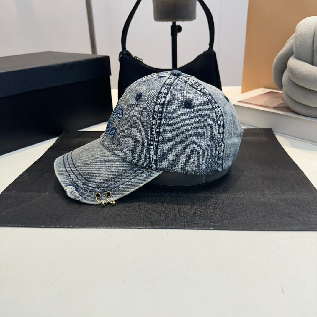 Celin Cap Smoke Could Blue Denim Fabric 210308