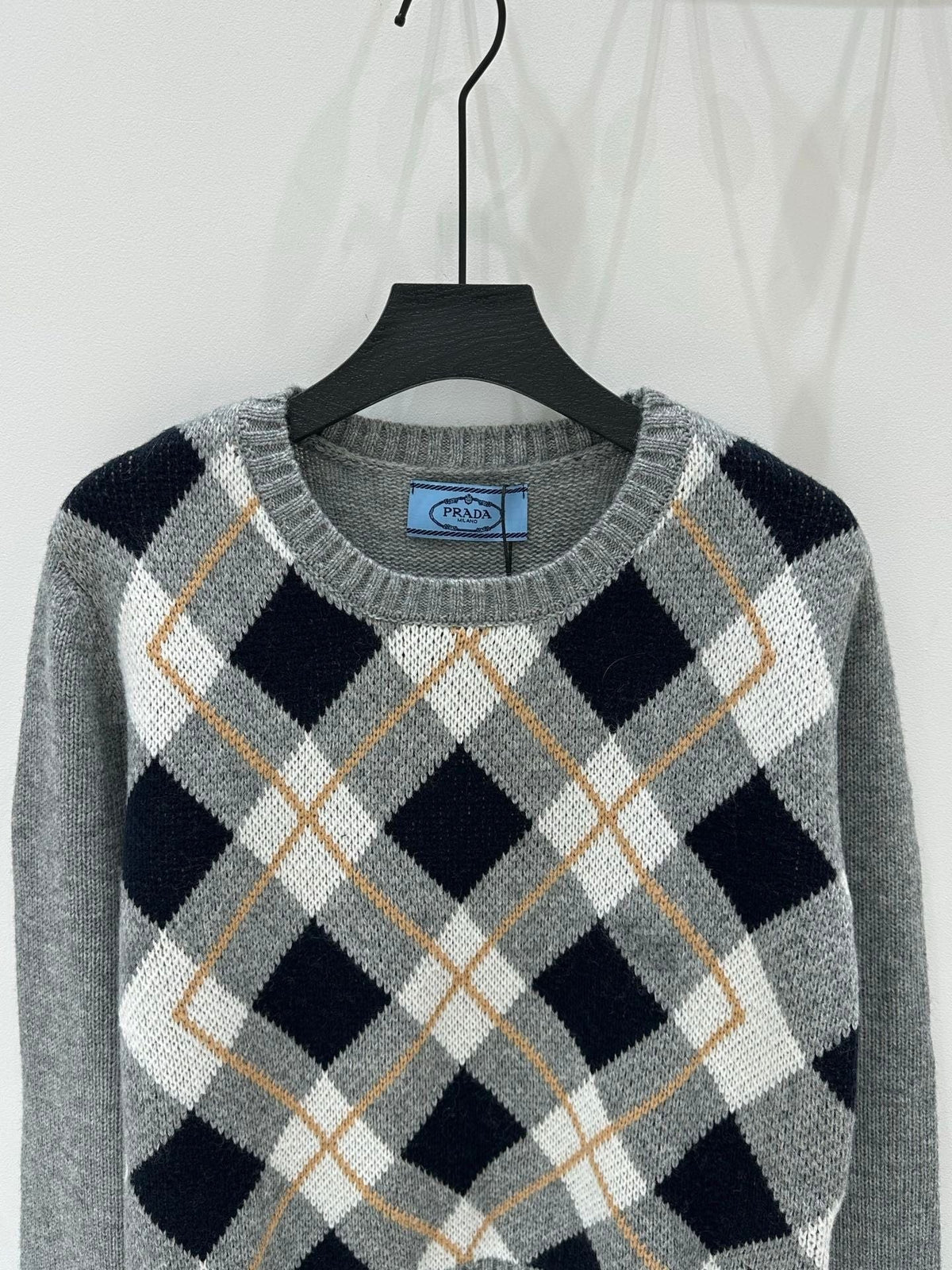 Prada 25 Crop Top Sweater Multicolor Wool 293872